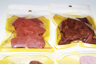 Earthy Goodies Sample Collection Pack No. 1. Contains 4 limited time  packs - Desert Blush Clay, Phoenix Clay, Cement Rock, & Crunchy Dirt Chips.