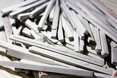 Edible slate pencils are crunchy, but these are softer but still crunchy!