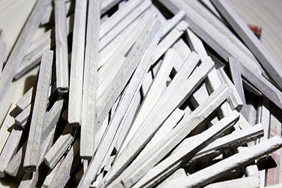 Edible slate pencils are crunchy, but these are softer but still crunchy!