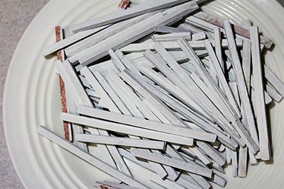 Edible slate pencils are crunchy, but these are softer but still crunchy!