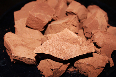 Brown edible clay chunks from AZ. Earthy Goodies mined and delicious.