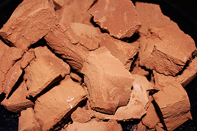 Brown edible clay chunks from AZ. Earthy Goodies mined and delicious.