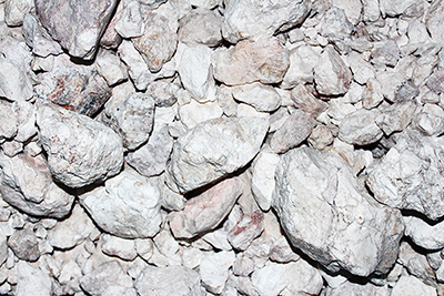 Edible white crunchy kaolin clay