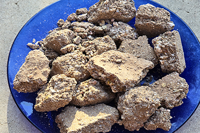 earthy goodies crumbly clay chunks