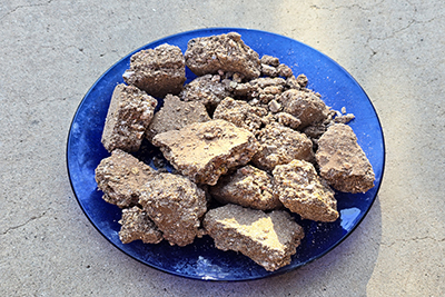 earthy goodies crumbly clay chunks