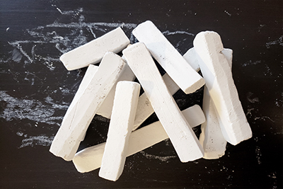 Dirty Clay Chalk Bars. Powdery, dusty and tastes like musty soil.