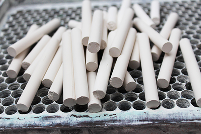 Handmade chalk made with pulverized chalk ore and Earthy Goodies brand white mountain clay