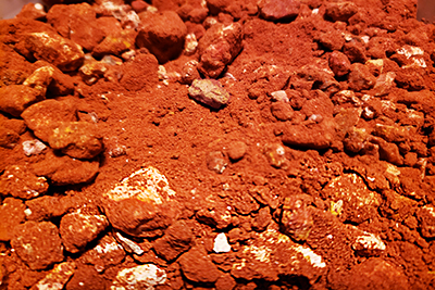 red dusted pink and red clay-earthy goodies brand